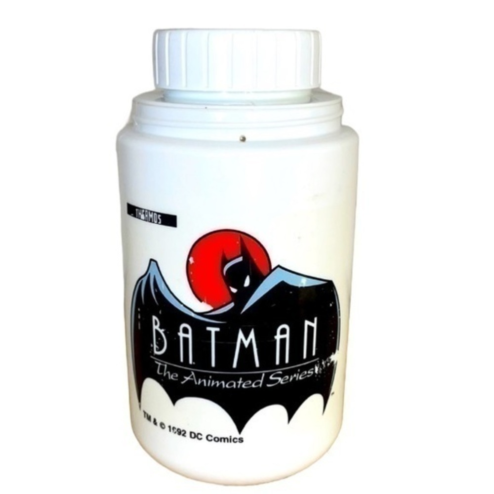 THERMOS | VINTAGE DC Comics Batman Thermos Circa 1992 with Thermos Lid